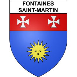 Pegatinas escudo de armas de Fontaines-Saint-Martin adhesivo de la etiqueta engomada
