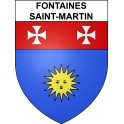 Pegatinas escudo de armas de Fontaines-Saint-Martin adhesivo de la etiqueta engomada