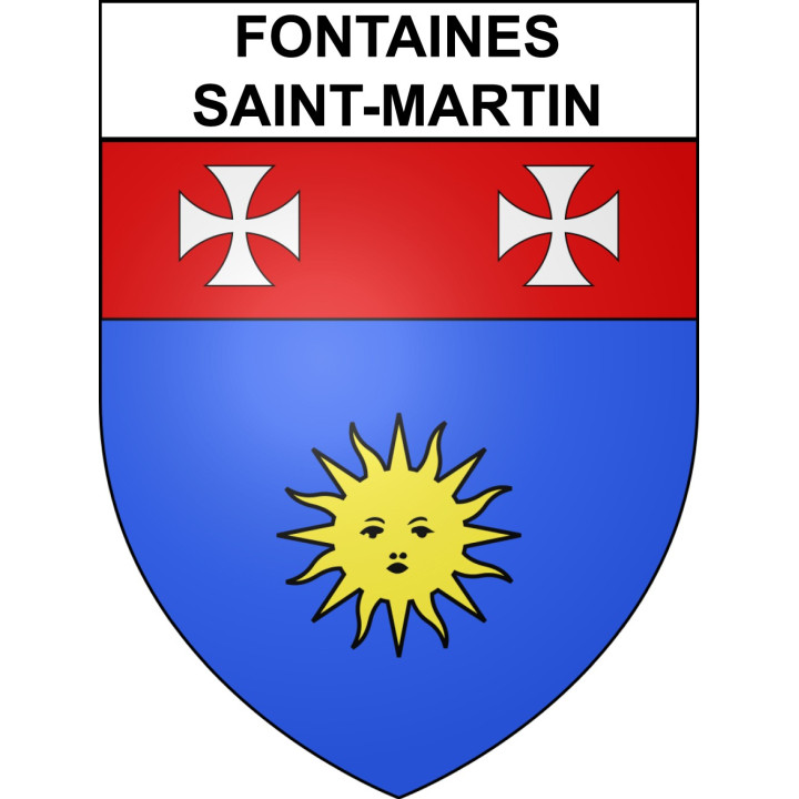 Fontaines-Saint-Martin 69 ville sticker blason écusson autocollant adhésif