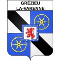 Stickers coat of arms Grézieu-la-Varenne adhesive sticker