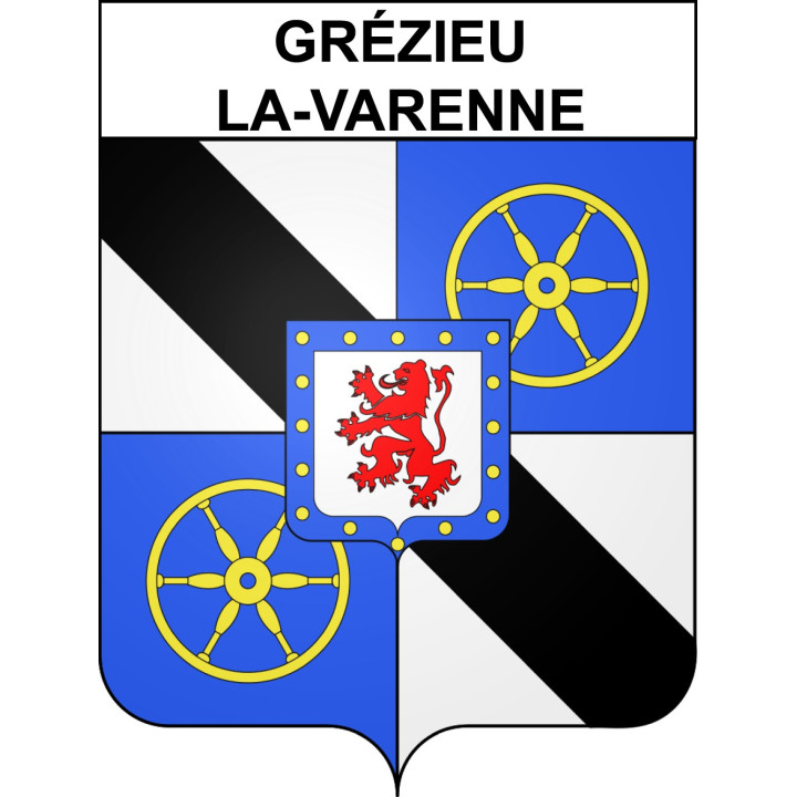 Grézieu-la-Varenne Sticker wappen, gelsenkirchen, augsburg, klebender aufkleber