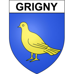 Pegatinas escudo de armas de Grigny adhesivo de la etiqueta engomada