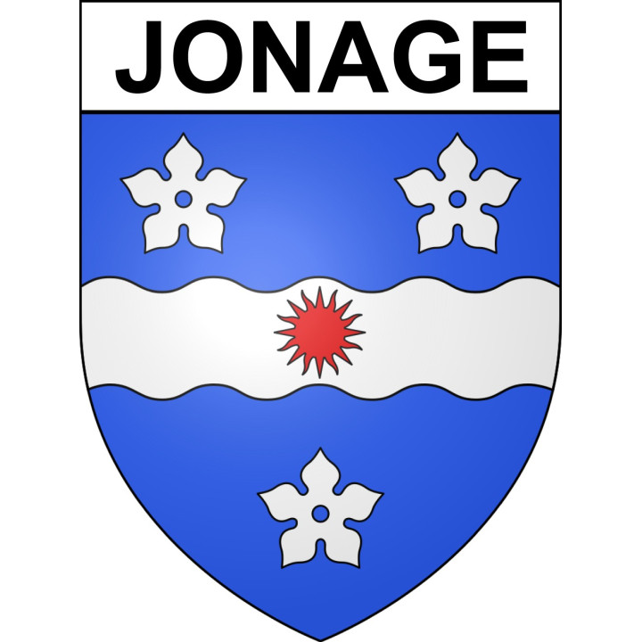 Pegatinas escudo de armas de Jonage adhesivo de la etiqueta engomada