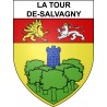 Pegatinas escudo de armas de La Tour-de-Salvagny adhesivo de la etiqueta engomada
