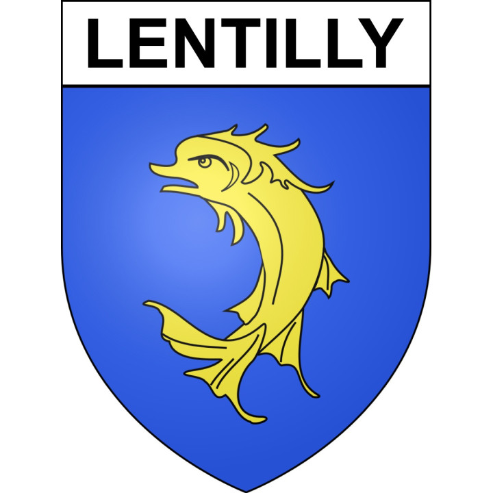 Pegatinas escudo de armas de Lentilly adhesivo de la etiqueta engomada