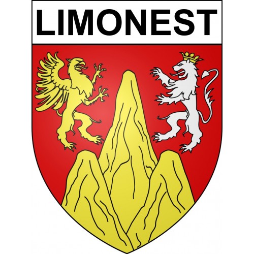Pegatinas escudo de armas de Limonest adhesivo de la etiqueta engomada