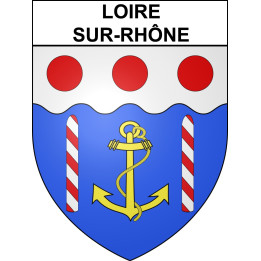Pegatinas escudo de armas de Loire-sur-Rhône adhesivo de la etiqueta engomada