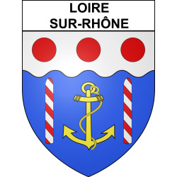 Loire-sur-Rhône Sticker wappen, gelsenkirchen, augsburg, klebender aufkleber