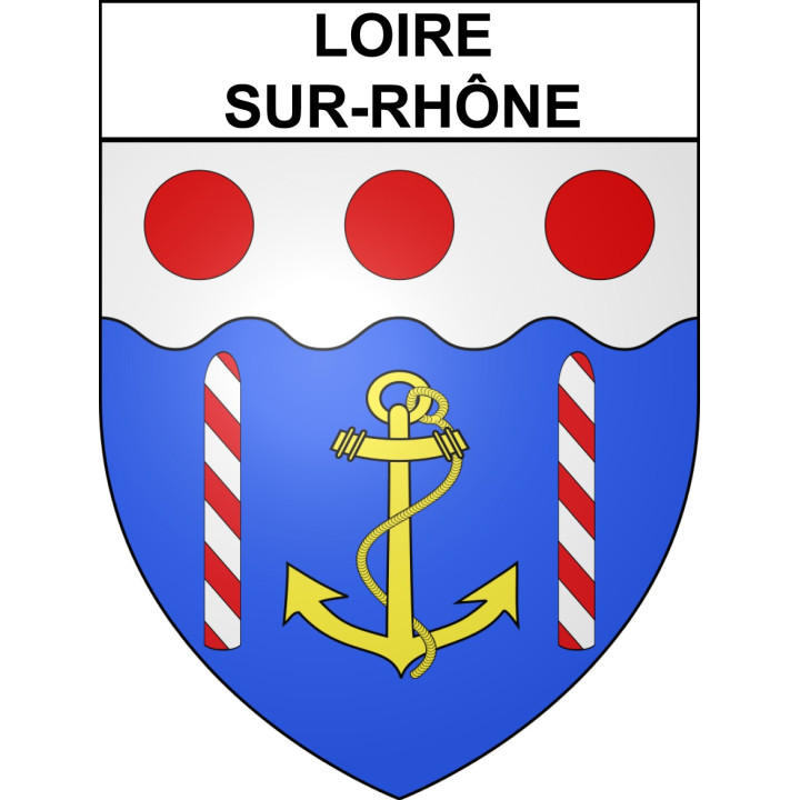 Loire-sur-Rhône Sticker wappen, gelsenkirchen, augsburg, klebender aufkleber
