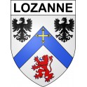 Pegatinas escudo de armas de Lozanne adhesivo de la etiqueta engomada