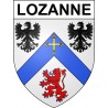 Pegatinas escudo de armas de Lozanne adhesivo de la etiqueta engomada
