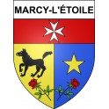 Marcy-l'étoile Sticker wappen, gelsenkirchen, augsburg, klebender aufkleber
