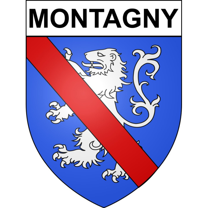 Montagny Sticker wappen, gelsenkirchen, augsburg, klebender aufkleber