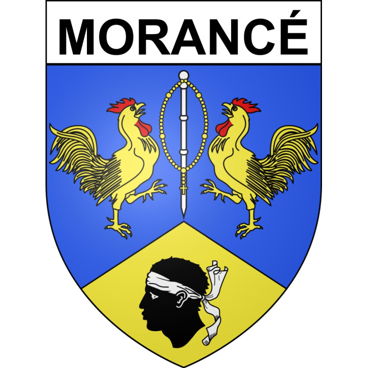 Morancé 69 ville sticker blason écusson autocollant adhésif