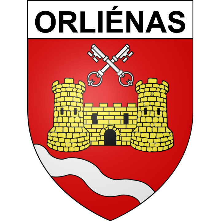 Orliénas 69 ville sticker blason écusson autocollant adhésif