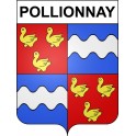 Pollionnay 69 ville sticker blason écusson autocollant adhésif