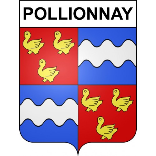 Stickers coat of arms Pollionnay adhesive sticker