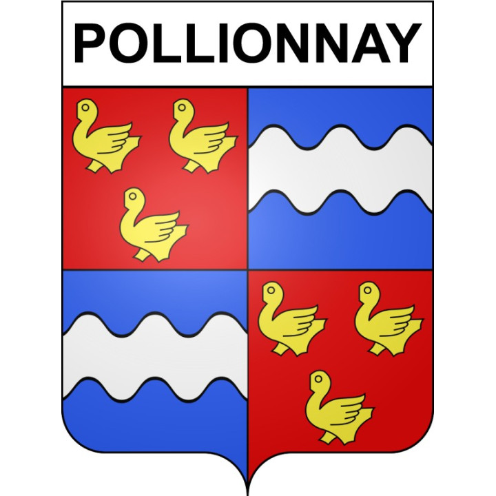 Pollionnay Sticker wappen, gelsenkirchen, augsburg, klebender aufkleber
