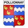 Pegatinas escudo de armas de Pollionnay adhesivo de la etiqueta engomada