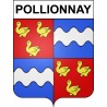 Pollionnay 69 ville sticker blason écusson autocollant adhésif
