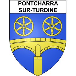 Stickers coat of arms Pontcharra-sur-Turdine adhesive sticker