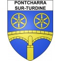 Stickers coat of arms Pontcharra-sur-Turdine adhesive sticker