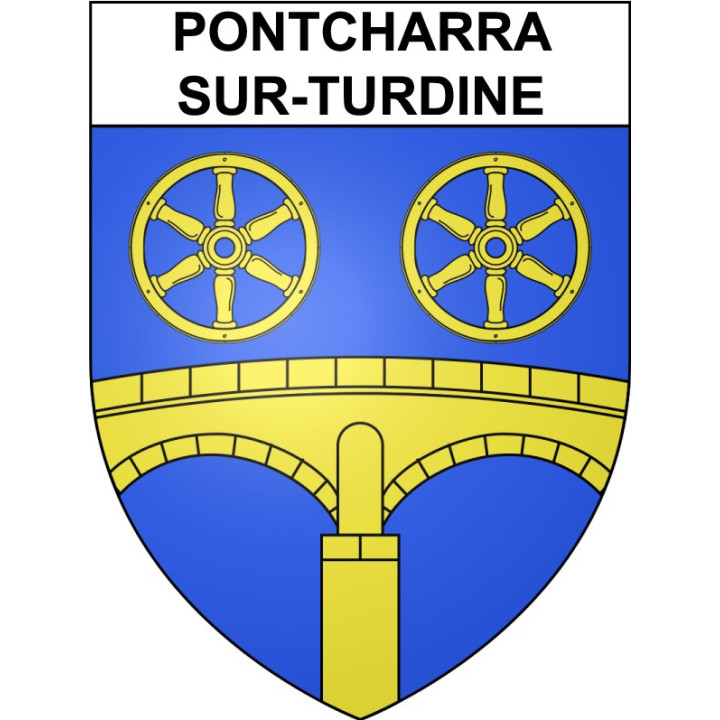 Stickers coat of arms Pontcharra-sur-Turdine adhesive sticker