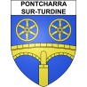 Stickers coat of arms Pontcharra-sur-Turdine adhesive sticker