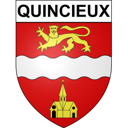 Quincieux 69 ville sticker blason écusson autocollant adhésif