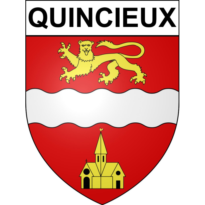 Quincieux 69 ville sticker blason écusson autocollant adhésif