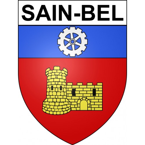 Sain-Bel 69 ville sticker blason écusson autocollant adhésif