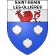 Pegatinas escudo de armas de Saint-Genis-les-Ollières adhesivo de la etiqueta engomada