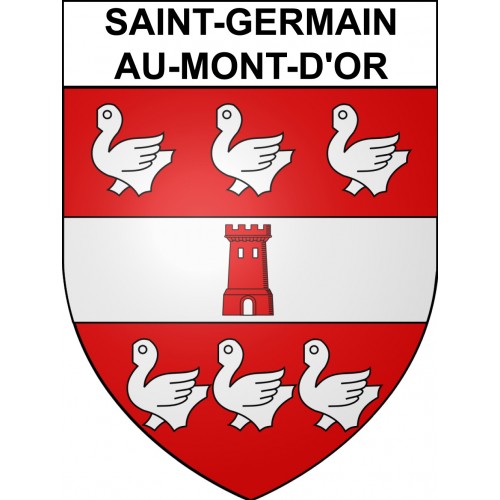 Saint-Germain-au-Mont-d'Or 69 ville sticker blason écusson autocollant adhésif