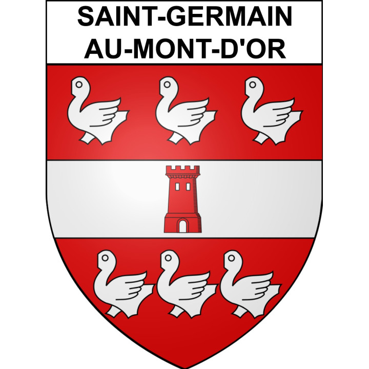Saint-Germain-au-Mont-d'Or 69 ville sticker blason écusson autocollant adhésif