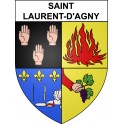 Saint-Laurent-d'Agny 69 ville sticker blason écusson autocollant adhésif