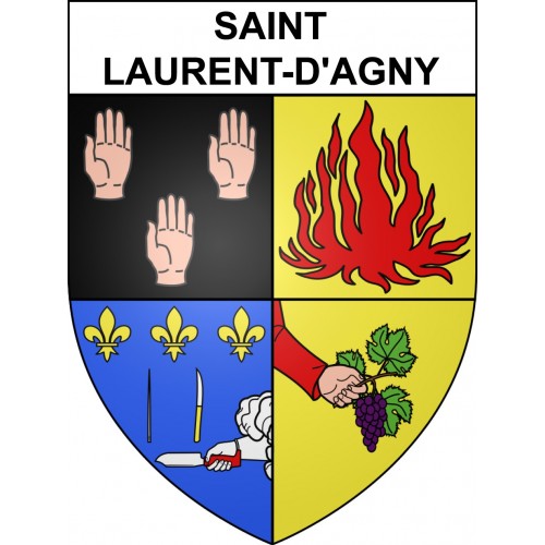 Saint-Laurent-d'Agny 69 ville sticker blason écusson autocollant adhésif