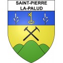 Pegatinas escudo de armas de Saint-Pierre-la-Palud adhesivo de la etiqueta engomada