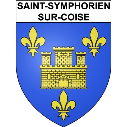 Saint-Symphorien-sur-Coise 69 ville sticker blason écusson autocollant adhésif