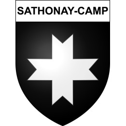 Sathonay-Camp 69 ville sticker blason écusson autocollant adhésif