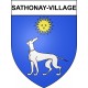Sathonay-Village 69 ville sticker blason écusson autocollant adhésif