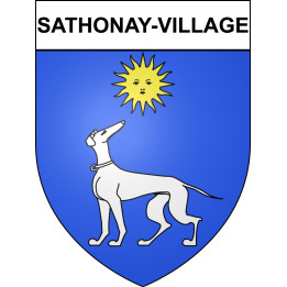 Sathonay-Village Sticker wappen, gelsenkirchen, augsburg, klebender aufkleber