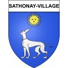 Pegatinas escudo de armas de Sathonay-Village adhesivo de la etiqueta engomada