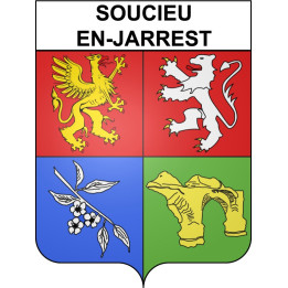 Stickers coat of arms Soucieu-en-Jarrest adhesive sticker