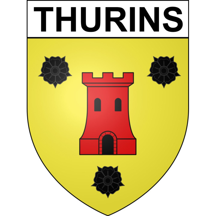 Stickers coat of arms Thurins adhesive sticker
