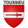 Toussieu 69 ville sticker blason écusson autocollant adhésif