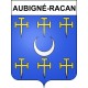 Aubigné-Racan 72 ville sticker blason écusson autocollant adhésif