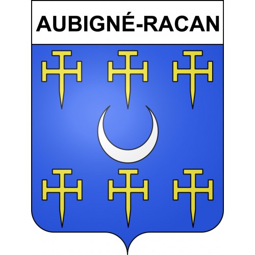 Stickers coat of arms Aubigné-Racan adhesive sticker