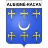 Pegatinas escudo de armas de Aubigné-Racan adhesivo de la etiqueta engomada