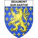 Beaumont-sur-Sarthe 72 ville sticker blason écusson autocollant adhésif