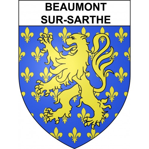 Pegatinas escudo de armas de Beaumont-sur-Sarthe adhesivo de la etiqueta engomada